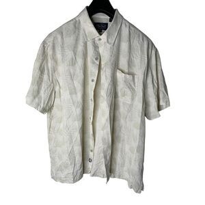 Nat Nast Short Sleeve Button down shirt silk blend men’s size XL